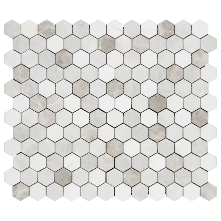 Dolomite blend 2 inch hexagon mosaic tile honed finish