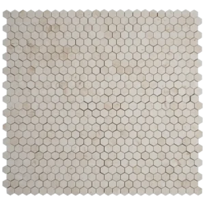 Myra Beige 1 inch hexagon mosaic tile honed limestone finish