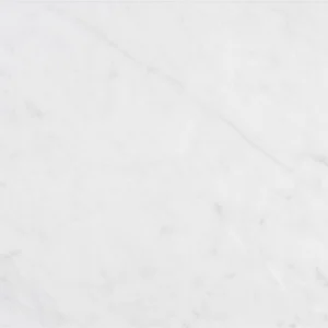 Milas White 24x24 honed marble tile with soft white background and subtle gray veining, straight edge natural stone tile