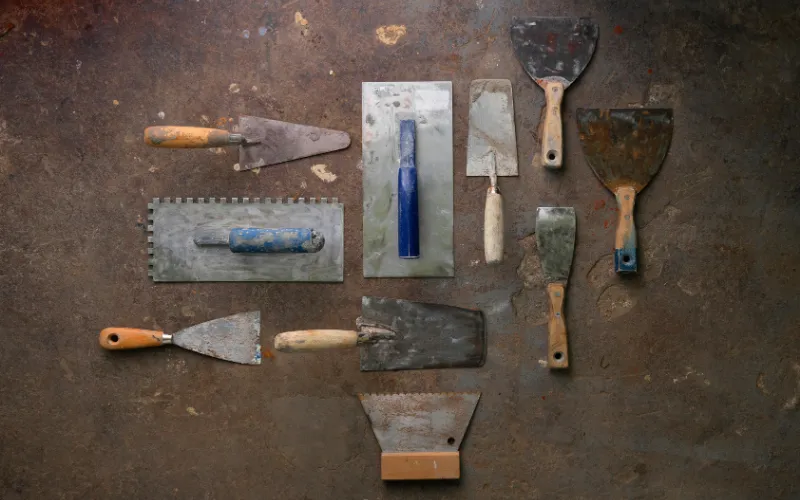 mosaic tile installation tools trowel and spatula set used for tile installation