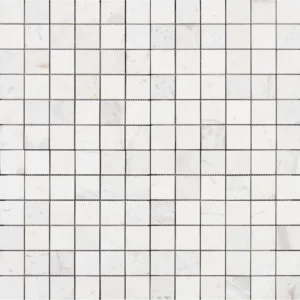 Volakas marble mosaic tile 2x2 square honed finish white natural stone grid pattern backsplash tile