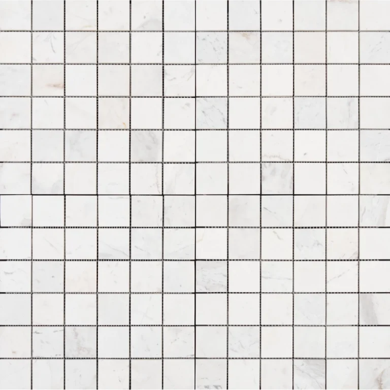 Volakas marble mosaic tile 2x2 square honed finish white natural stone grid pattern backsplash tile