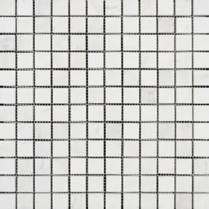 Volakas marble 1x1 inch square honed mosaic tile sheet white natural stone bathroom backsplash tile