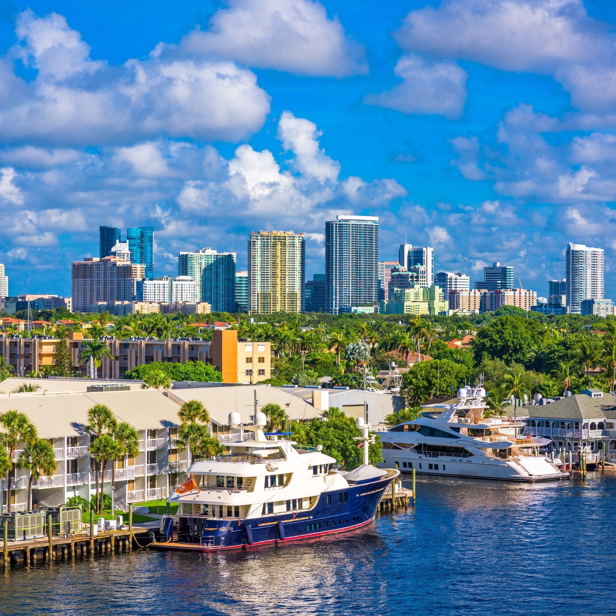 Florida coastal skyline representing statewide natural stone and mosaic tile delivery