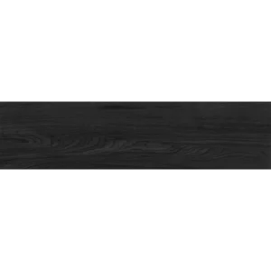 Acorn Nero 9x36 natural matte rectified porcelain tile in a deep, dark tone