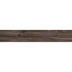 Acorn Walnut 3x18 natural porcelain bullnose trim with painted‑bevel edge