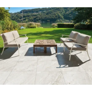 Agathos White 24x24 2CM Porcelain Paver – Natural gallery image 1