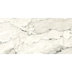 Breccia Lunare White Artech 12x24 porcelain tile in a natural matte finish with rectified edges