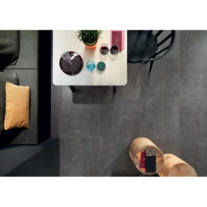 Close-up of the Nextone Dark porcelain paver surface highlighting its natural finish and refined dark coloration.