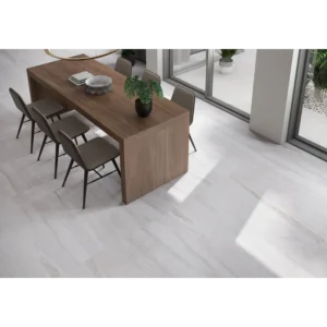 Odine White 12x24 Porcelain Tile Matte Rectified gallery image 1