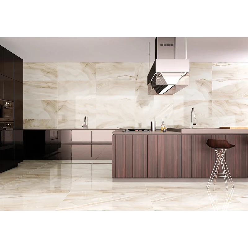 Athena Miel Rodas Light Beige Polished Rectified Porcelain Tile 24x24 gallery image 1