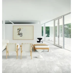 Flint White 12x24 Porcelain Tile Natural Rectified gallery image 1
