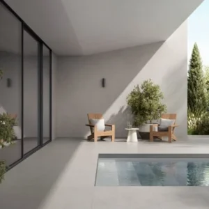 Soft Light Grey 12x24 Porcelain Tile Natural Rectified gallery image 1