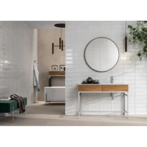 Titan White Touch 4x12 Glossy Ceramic Tile gallery image 1