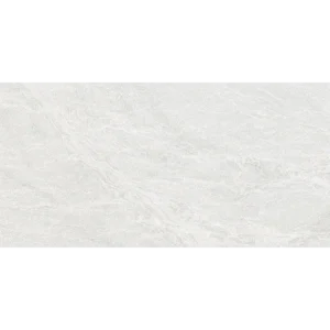 Capraia White polished rectified 24x48 porcelain tile with a bright white finish