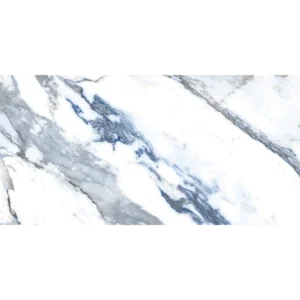 Crash Blue natural rectified 24x48 porcelain tile with a blue surface and contemporary finish