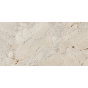 Eva Sand polished rectified 24x48 porcelain tile in a warm sand color
