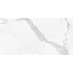 Statuario Luxe White polished rectified porcelain tile 24x48