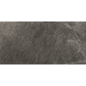 X-Rock Black 24x48 2CM porcelain paver with a natural finish and rectified edges