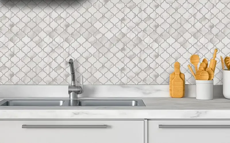 lantern-calacatta-arabesque kitchen backsplah