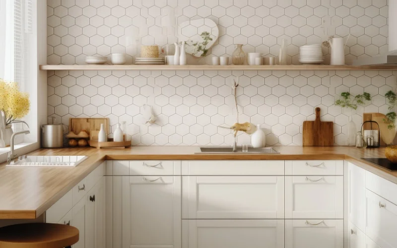 hexagon-mosaic-tile-kitchen-backsplash-delray-beach